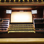 Orgel Berlin Spieltisch (Großbild ca.160 KB).