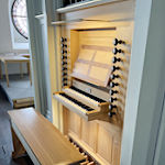 Orgel Hoyel, Spieltisch (Großbild ca.110 KB).