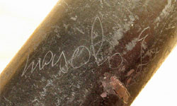 Innenpfeife mit Inschrift